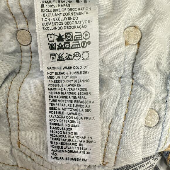 Levi's Light Blue Distressed Jean Shorts - Picture 11 of 13